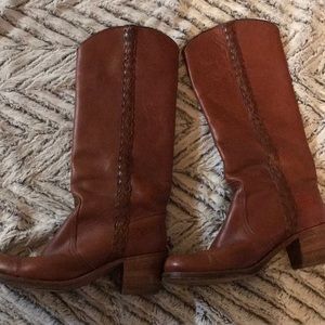 Frye braided campus boots